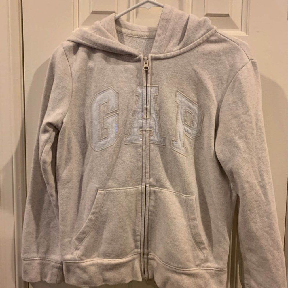 GAP Kids Full Zipper Jacket with Sequins and Hood